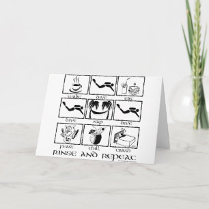 Eat Sleep Dive Rinse and Repeat Card