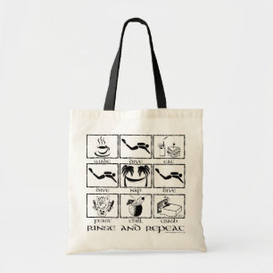 Eat Sleep Dive Rinse and Repeat Tote Bag