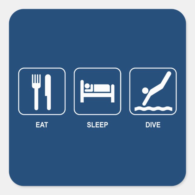 Eat Sleep Dive Sticker (Front)