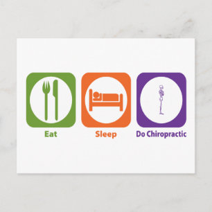 Eat Sleep Do Chiropractic Postcard