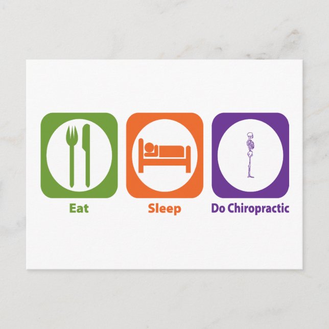 Eat Sleep Do Chiropractic Postcard (Front)