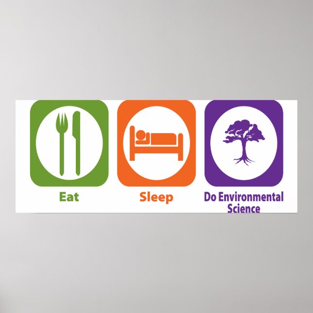 Eat Sleep Do Environmental Science Poster (Front)