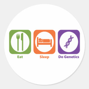 Eat Sleep Do Genetics Classic Round Sticker