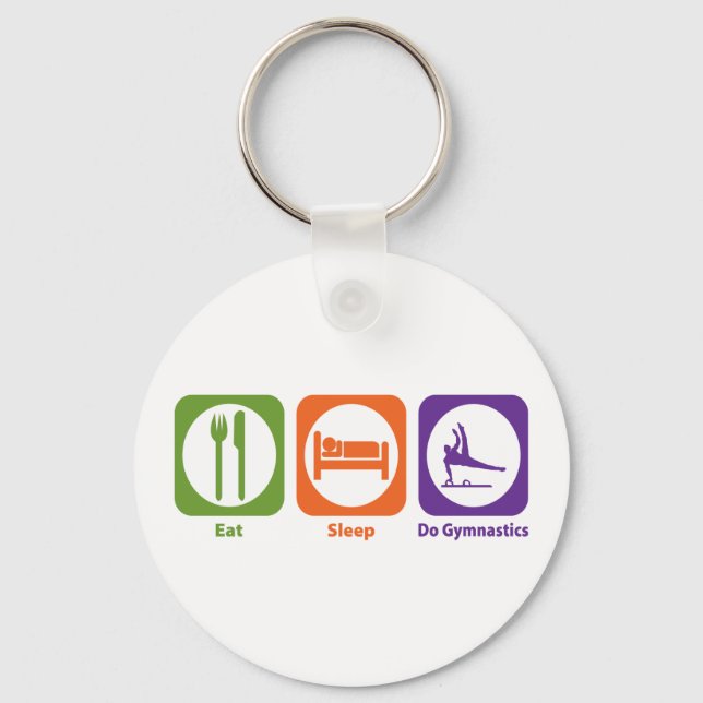 Eat Sleep Do Gymnastics Key Ring (Front)