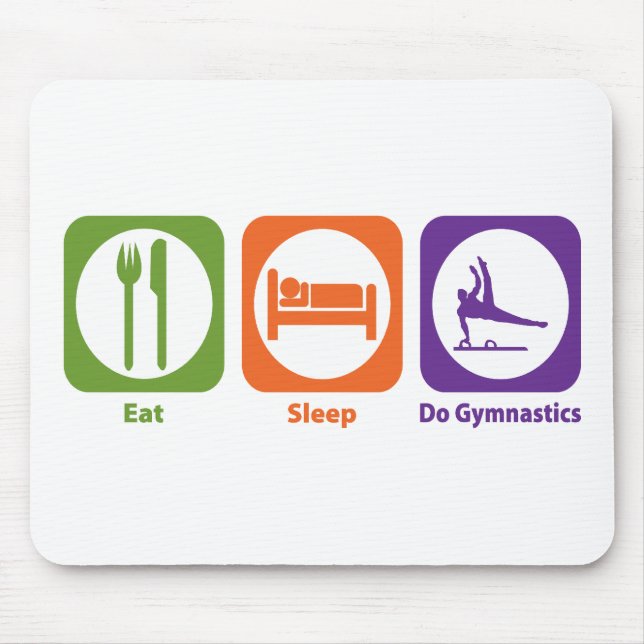 Eat Sleep Do Gymnastics Mouse Pad (Front)
