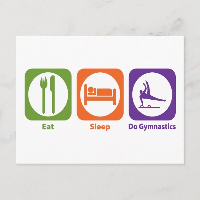 Eat Sleep Do Gymnastics Postcard (Front)