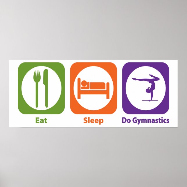 Eat Sleep Do Gymnastics Poster (Front)