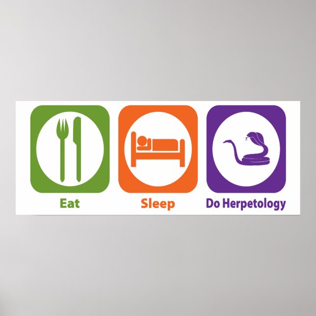 Eat Sleep Do Herpetology Poster (Front)