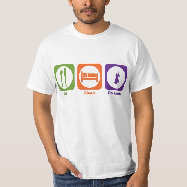 Eat Sleep Do Iaido T-Shirt (Front)
