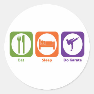 Eat Sleep Do Karate Classic Round Sticker