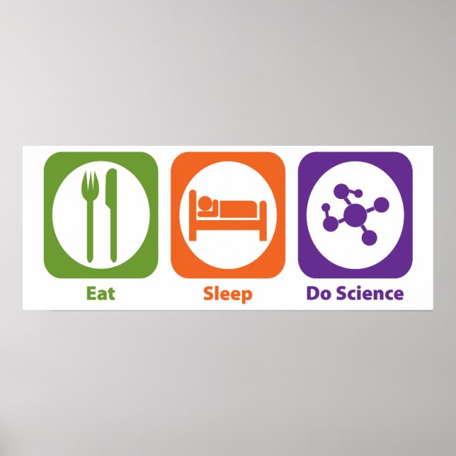 Eat Sleep Do Science Poster (Front)