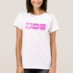 eat sleep dogsled pink T-Shirt