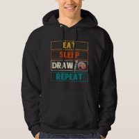 Eat Sleep Draw Repeat Funny Doodling Sketch Drawin
