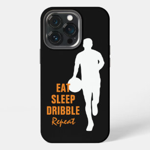 Eat Sleep Dribble Repeat basketball silhouette iPhone 13 Pro Case