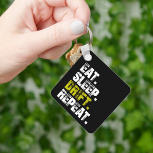Eat Sleep Drift Repeat - Funny Drifting      Key Ring