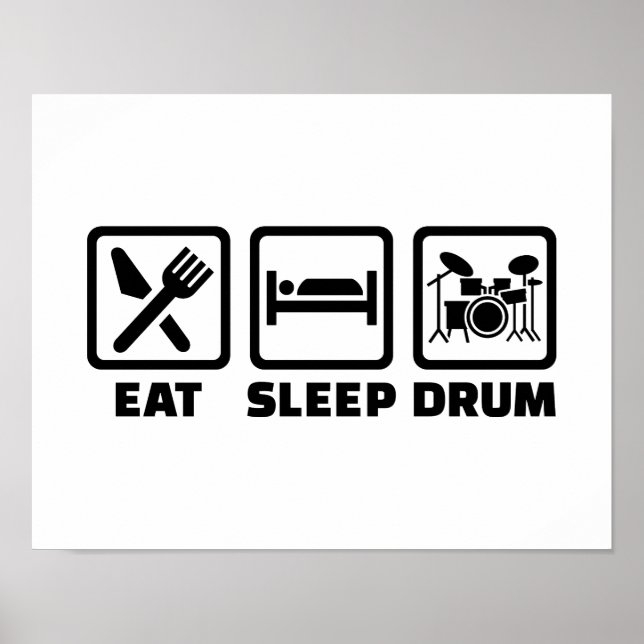 Eat Sleep drum Poster (Front)