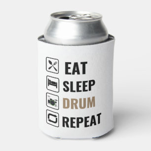 Eat Sleep Drum Repeat Can Cooler
