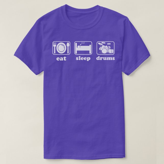 Eat Sleep Drums Funny drummer 1 T-Shirt (Design Front)