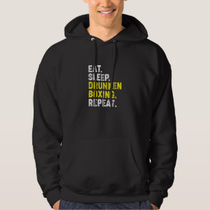 Eat Sleep Drunken Boxing Repeat. Kung Fu Chinese M Hoodie