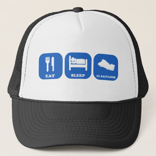 Eat Sleep El Salvador Trucker Hat (Front)