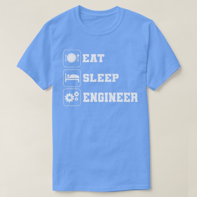 Eat Sleep Engineer Rela Person  T-Shirt (Design Front)