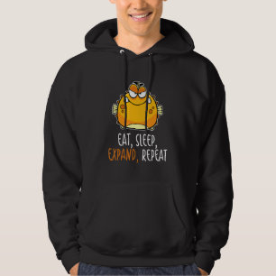 Eat Sleep Expand Repeat Blowfish  Puffer Fish 1 Hoodie