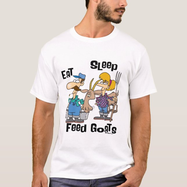Eat Sleep Feed Goats T-Shirt (Front)