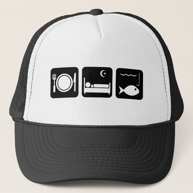 Eat Sleep Fish 1 Trucker Hat (Front)