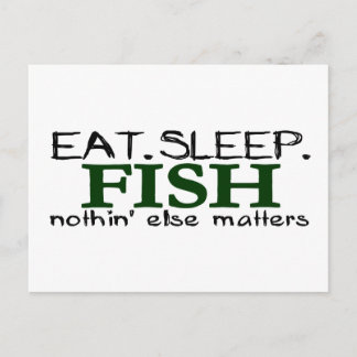 Eat Sleep Fish Postcard