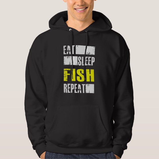 Eat Sleep Fish Repeat - Fisher Hoodie (Front)