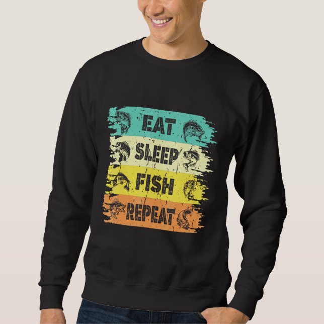 Eat Sleep Fish Repeat Lifestyle Sweatshirt (Front)
