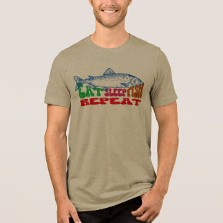 Eat Sleep Fish Repeat Shirt Fishing Fisherman Gift