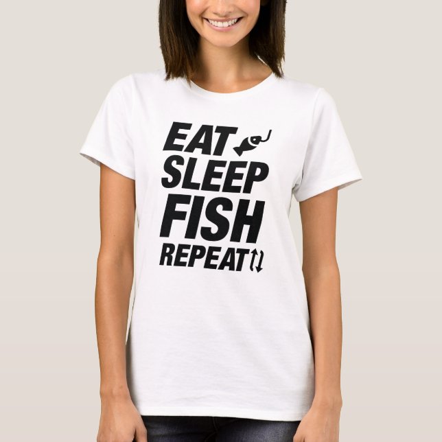 Eat Sleep Fish Repeat T-Shirt (Front)