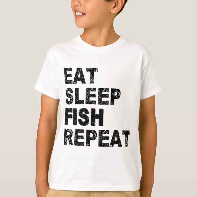 Eat Sleep Fish Repeat T-Shirt (Front)