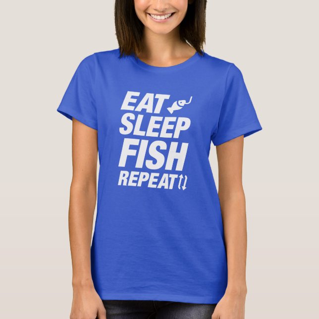 Eat Sleep Fish Repeat T-Shirt (Front)