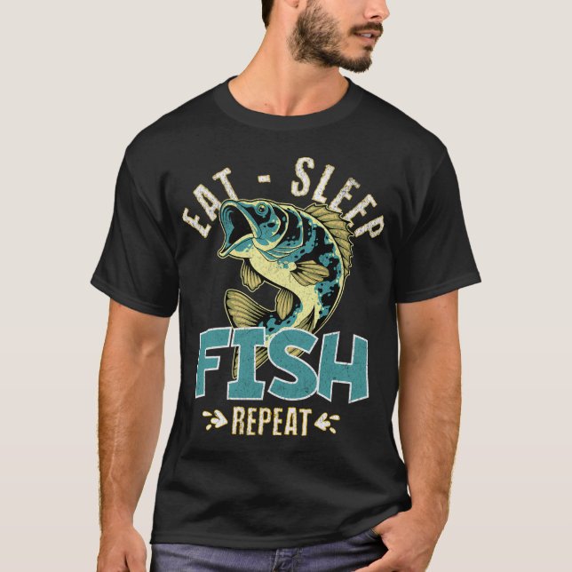Eat Sleep Fish Repeat T-Shirt (Front)