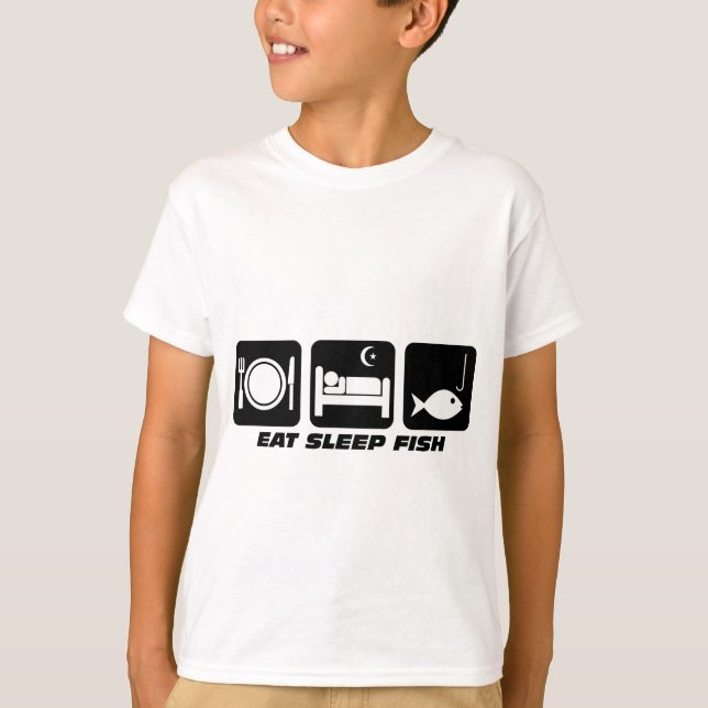 eat sleep fish T-Shirt (Front)