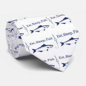 Eat Sleep Fish Tie (Rolled)