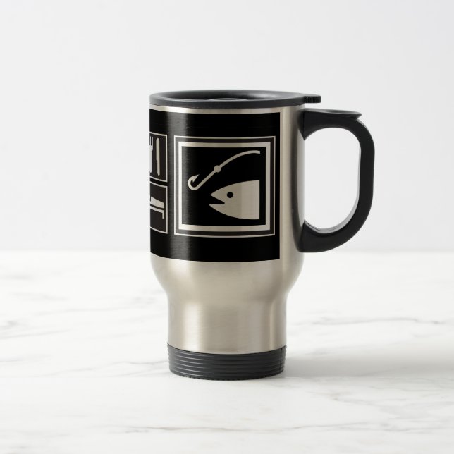 Eat Sleep FISH! Travel Mug (Right)