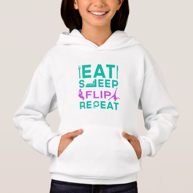 Eat, Sleep, Flip, Repeat Gymnastics Gifts (Front)