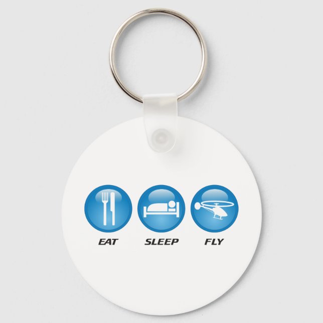 Eat Sleep Fly Key Ring (Front)