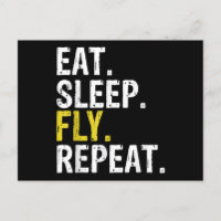 Eat Sleep Fly Repeat Aviation Pilot
