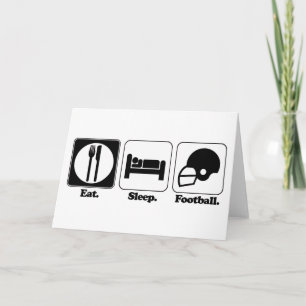 eat sleep football card