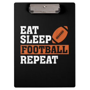 Eat Sleep Football Repeat Awesome Love Football Vi Clipboard