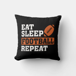 Eat Sleep Football Repeat Awesome Love Football Vi Cushion