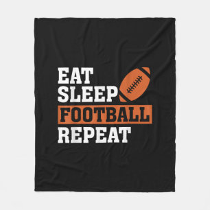 Eat Sleep Football Repeat Awesome Love Football Vi Fleece Blanket