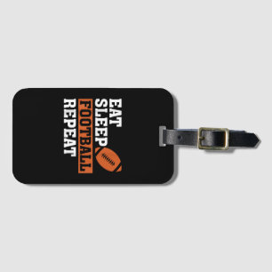 Eat Sleep Football Repeat Awesome Love Football Vi Luggage Tag