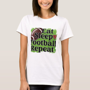 Eat Sleep Football Repeat, Football Game Day T-Shirt