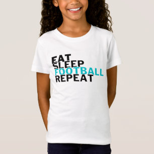 Eat Sleep Football Repeat Football Lovers T-Shirt