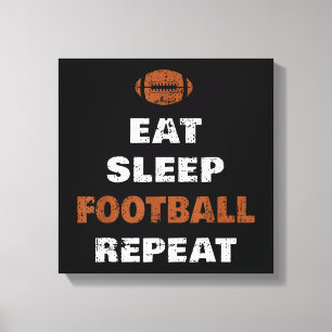 Eat Sleep Football Repeat Love Football Vintage Gi Canvas Print